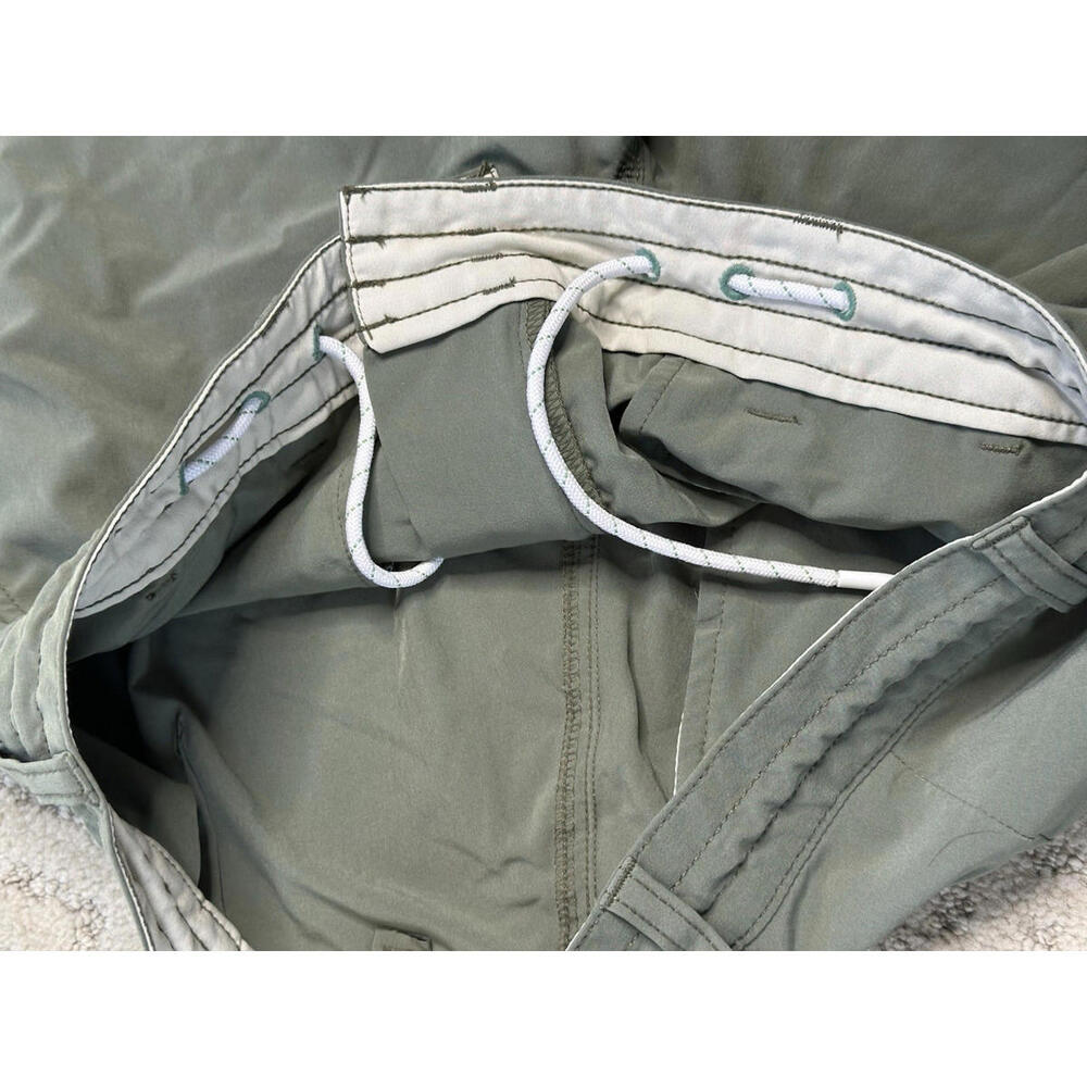 Wellen Shorts Hybrid Chino Men 30 Stretch Drawstring Zip Performance Olive Green - Picture 4 of 7